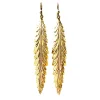 Boucles d'Oreilles Plume Coco Dorées