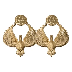 Boucles d'Oreilles Puces Aigle Dorées