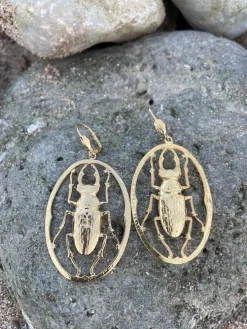 Boucles d'oreilles Scarabee Maddie dorées