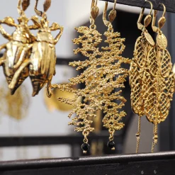Boucles d'Oreilles Seaweed Dorées
