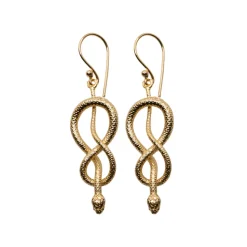 Boucles d'Oreilles Serpent Dorées