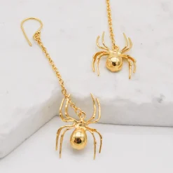 Boucles d'oreilles Spider Dorées