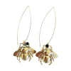 Boucles d'Oreilles Tige Bee Dorées