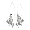 Boucles d'oreilles tige corail argentée