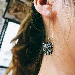 Boucles d'Oreilles Tige Mini Panthère