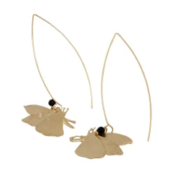 Boucles d'oreilles Tige Papillon dorée