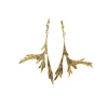BOUCLES D'OREILLES VEGETALE DOREE