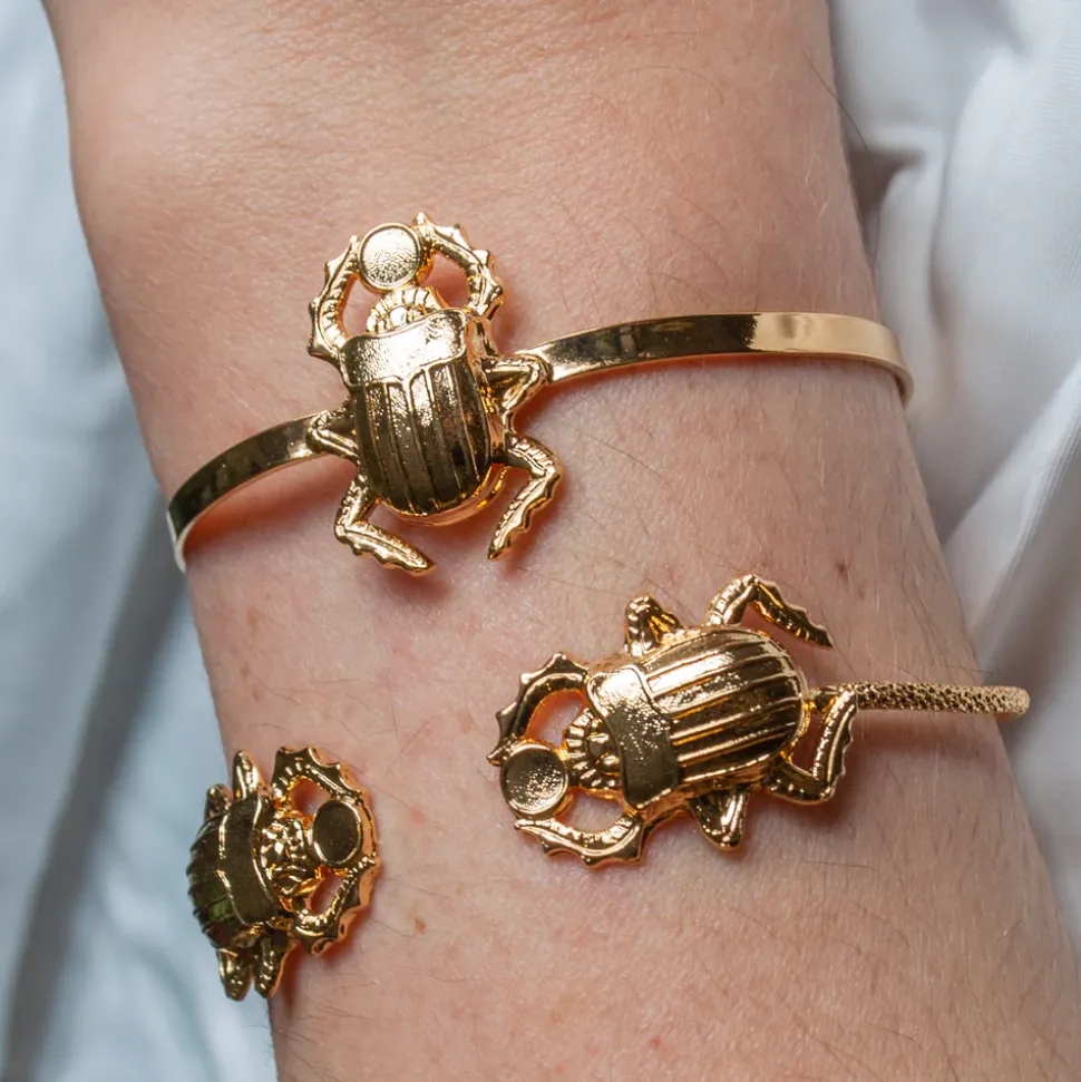 Bracelet 2 Mini Scarabées doré