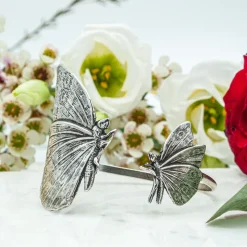 Bracelet Double Papillon Argenté