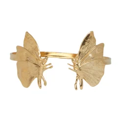 Bracelet Double Petit Papillon Doré
