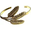 Bracelet Jonc 3 Feuilles Doré