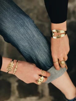 Bracelet Noeud de Fleurs Doré