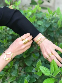 Bracelet Noeud de Fleurs Doré