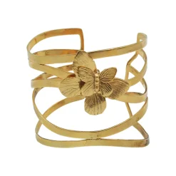 Bracelet Papillon Sur Fils Doré