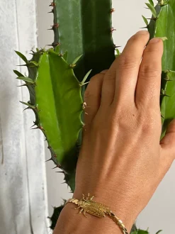 Bracelet Petite Cigale Cica Doré