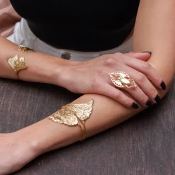Bracelet Petite Feuille de Ginkgo Doré