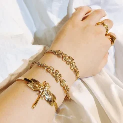 Bracelet Petite Libellule Doré