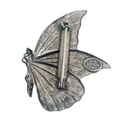 Broche Papillon Argentée