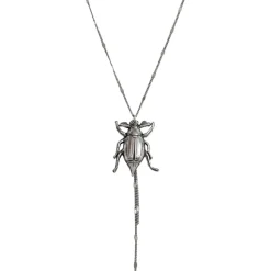 COLLIER CHAINE SCARABEE ARGENT