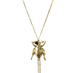 COLLIER CHAINE SCARABEE DORE