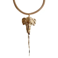 Collier Elephant Doré
