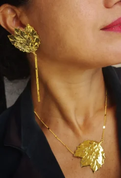Collier Feuilles Austine Doré