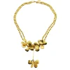 Collier Flora perles dorées