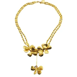 Collier Flora perles dorées