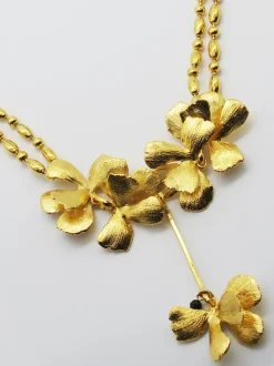 Collier Flora perles dorées