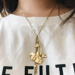 Collier Ginkgo Doré