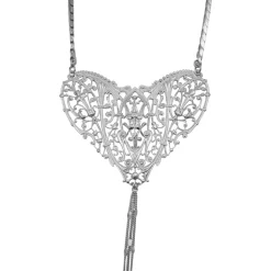 Collier Grand Cœur Filigrane