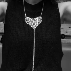 Collier Grand Cœur Filigrane