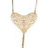 Collier Grand Filigrane Cœur Doré
