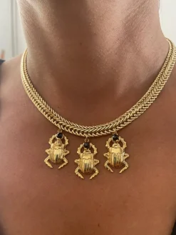 Collier Mini Scarabee doré