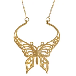 Collier Papillon Charme Doré