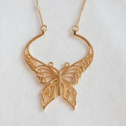 Collier Papillon Charme Doré