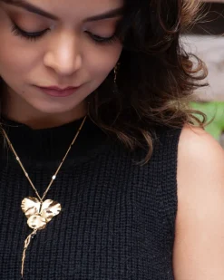 Collier Pensée Doré