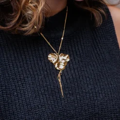 Collier Pensée Doré