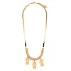 Collier Petite Cigale Cica doré et Onyx
