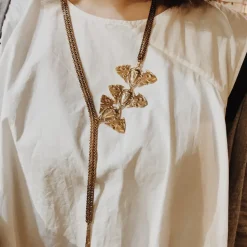 Collier Plastron Trois Scarabées Doré