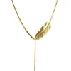 Collier Plume Doré