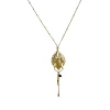 Collier Scarabée Volant Doré