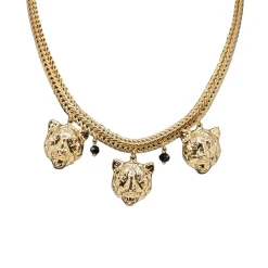 Collier Trois Tigres Doré