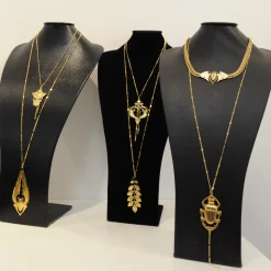 Sautoir Feuille d'Acacia Doré