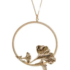 Sautoir Ginkgo Orbit Doré