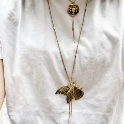 Sautoir Papillon Doré